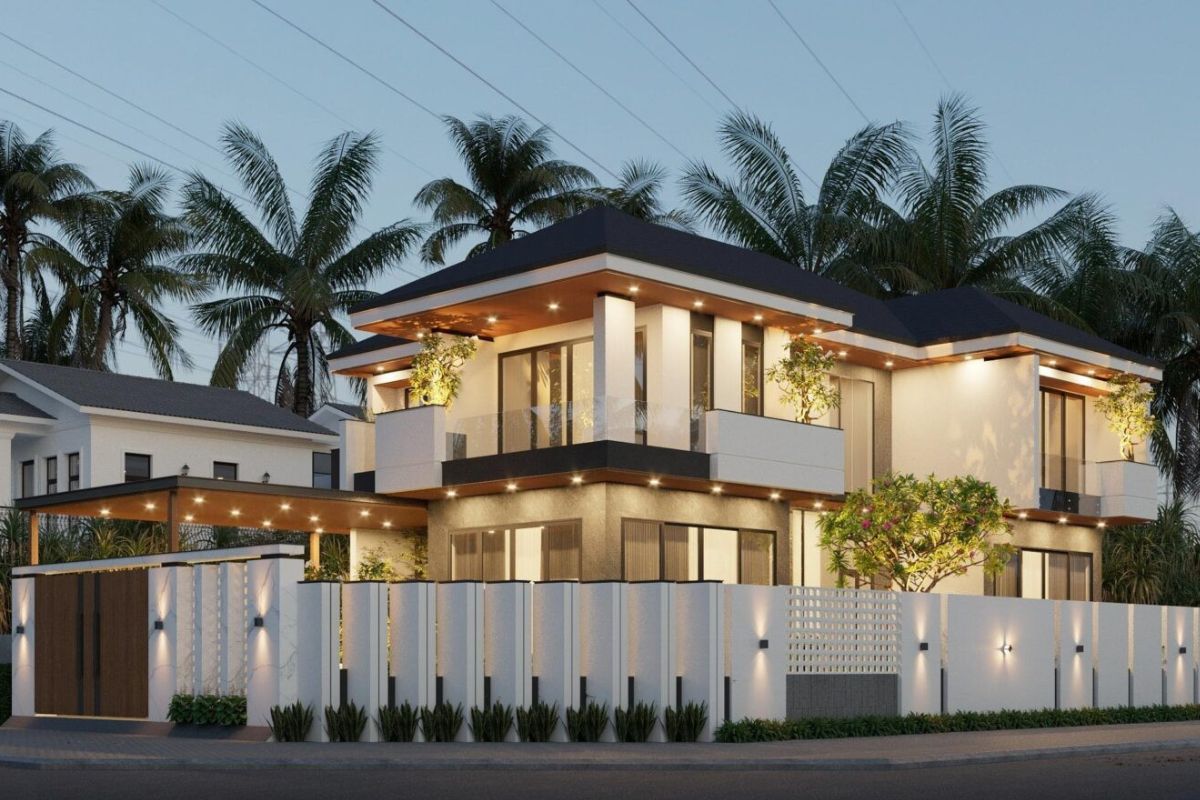 Hình khối chữ L còn giúp tăng khả năng lấy sáng và đón gió tự nhiên cho công trình (Ảnh: Sưu tầm)