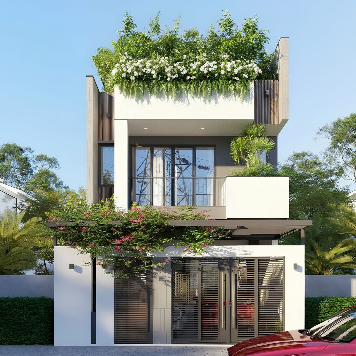 Phong cách hiện đại chinh phục gia chủ bằng những đường nét kiến trúc mạnh mẽ, tinh gọn và giàu tính ứng dụng (Ảnh: Sưu tầm)