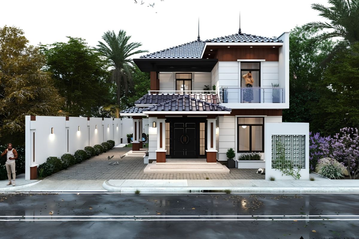 Tỷ lệ mái cân đối giúp tổng thể công trình trở nên nhẹ nhàng và hài hòa hơn (Ảnh: Sưu tầm)