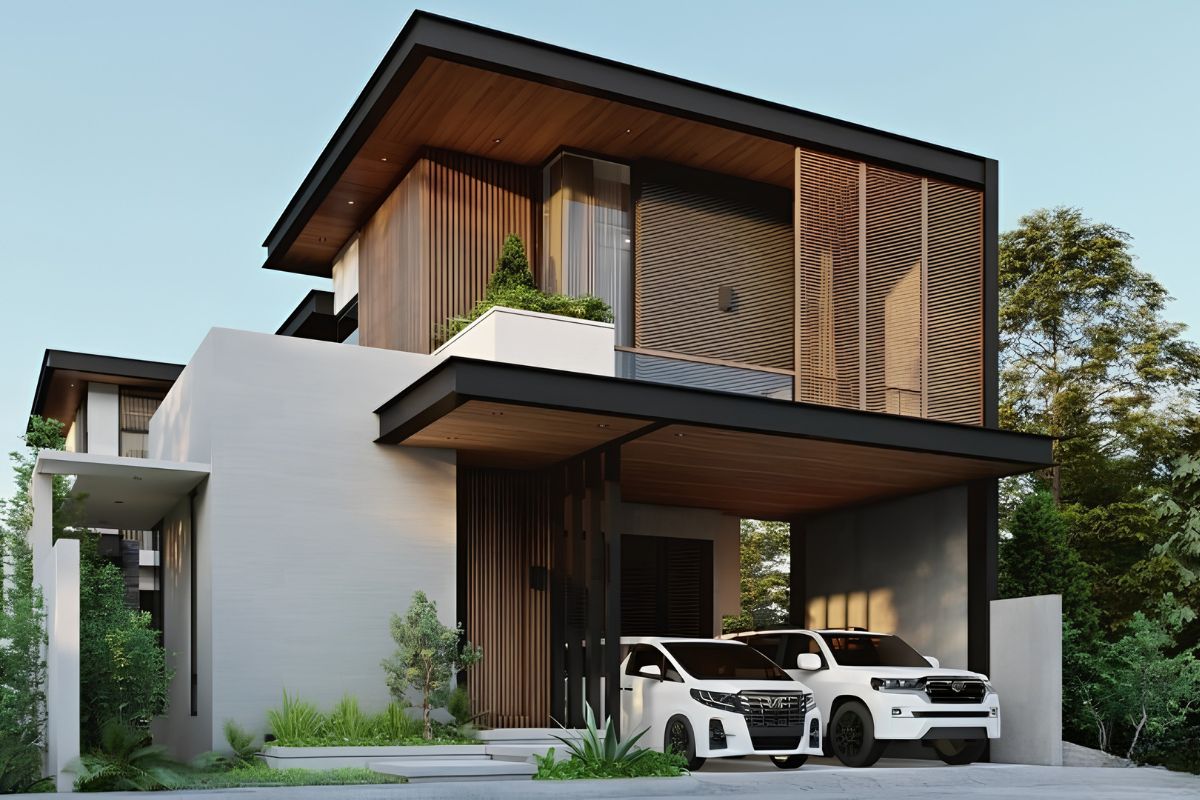 Gara được tích hợp khéo léo giúp tối ưu diện tích và nâng cao trải nghiệm sử dụng (Ảnh: Sưu tầm)