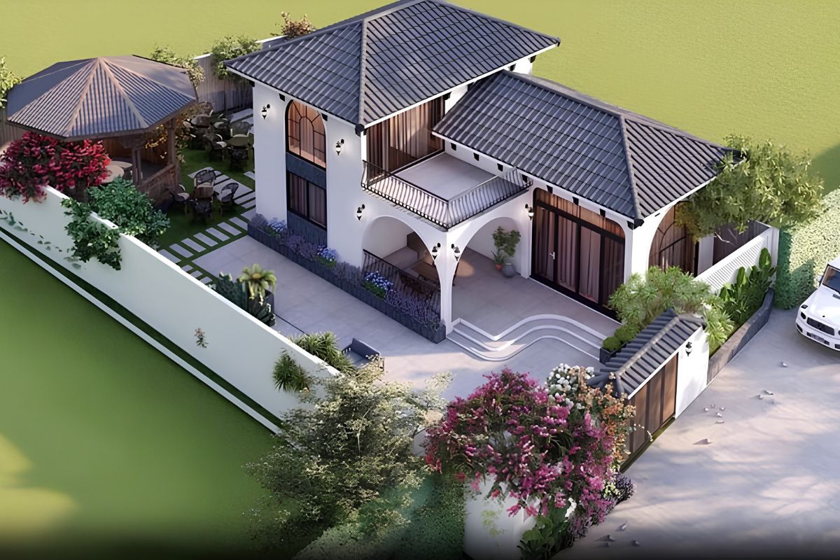 Cây xanh và tiểu cảnh góp phần nâng cao giá trị thẩm mỹ cho tổng thể kiến trúc (Ảnh: Sưu tầm)