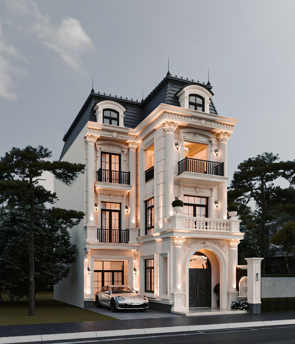 Dù trải qua nhiều xu hướng, biệt thự 3 tầng 100m2 kiểu Pháp vẫn giữ nguyên sức hút nhờ giá trị thẩm mỹ trường tồn (Ảnh: Sưu tầm)