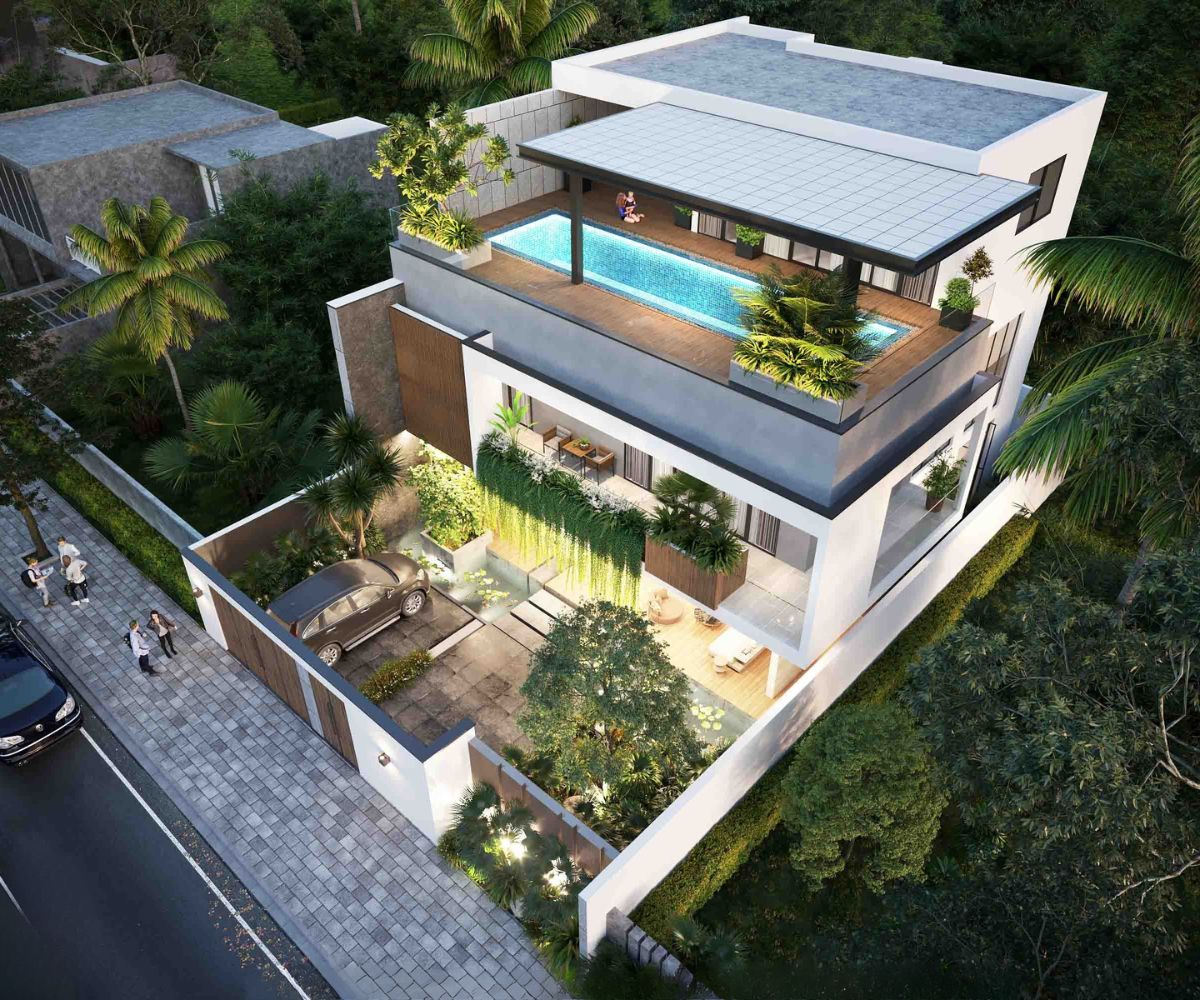 Hồ bơi tạo nên điểm nhấn nổi bật và gia tăng giá trị nghỉ dưỡng cho công trình (Ảnh: Sưu tầm)