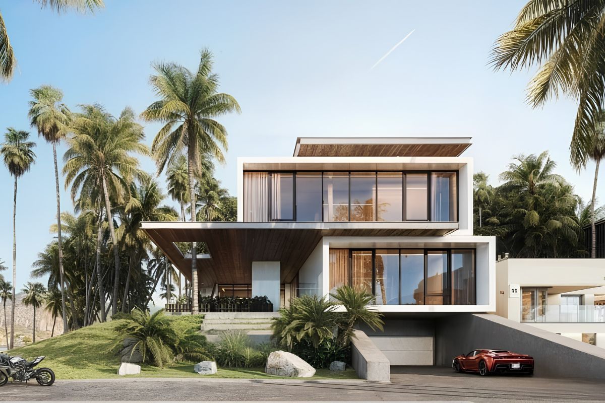 Biệt thự mái bằng 2 tầng mini là lựa chọn cân bằng giữa ngân sách, công năng và giá trị thẩm mỹ  (Ảnh: Sưu tầm)