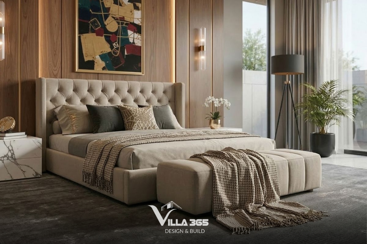 Thiết kế nội thất Nest Villa – Khoảng dừng an yên giữa lòng phố biển 12 Không gian nghỉ ngơi tại Nest Villa hướng đến sự riêng tư, yên tĩnh và cảm giác thư thái sau những bộn bề thường nhật