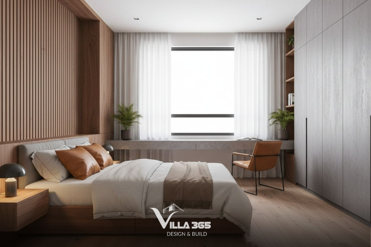 Thiết kế nội thất Nest Villa – Khoảng dừng an yên giữa lòng phố biển 14 Thiết kế phòng ngủ tối giản giúp gia chủ tận hưởng những khoảng lặng quý giá trong nhịp sống hiện đại