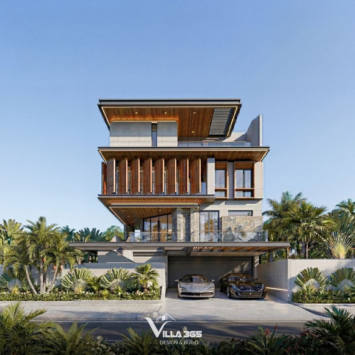 Top mẫu thiết kế biệt thự Nhà Bè sang trọng & báo giá mới nhất 2026 14 Cây xanh và vật liệu tự nhiên mang đến cảm giác thư thái, gần gũi