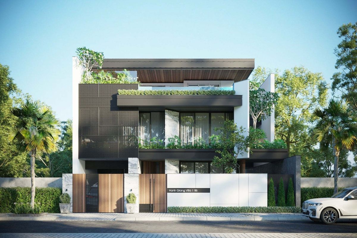Top mẫu thiết kế biệt thự Nhà Bè sang trọng & báo giá mới nhất 2026 15 Thiết kế biệt thự đẹp Nhà Bè theo phong cách Tropical giúp cân bằng giữa kiến trúc và thiên nhiên (Ảnh: Sưu tầm)