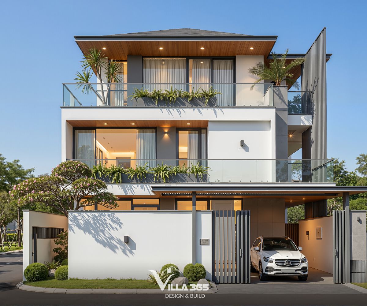 Top mẫu thiết kế biệt thự Nhà Bè sang trọng & báo giá mới nhất 2026 24 Hoa Sứ Villa là công trình thiết kế biệt thự Nhà Bè nổi bật với triết lý kiến trúc nương theo thiên nhiên