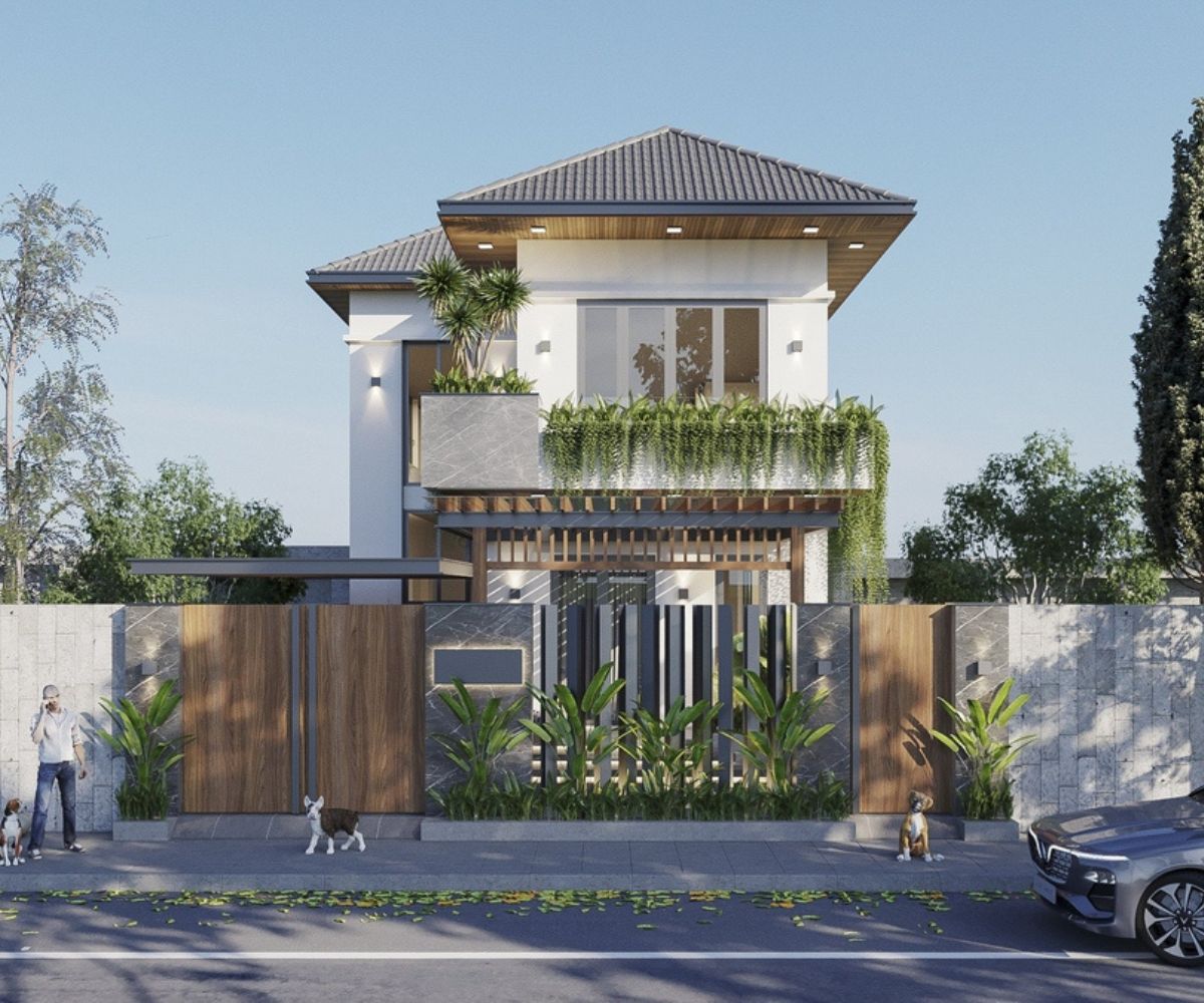 Báo giá thiết kế biệt thự quận 10 cập nhật mới nhất 2026 19 Mặt tiền 7m tạo điều kiện thuận lợi để phát triển hình khối kiến trúc đẹp mắt (Ảnh: Sưu tầm)
