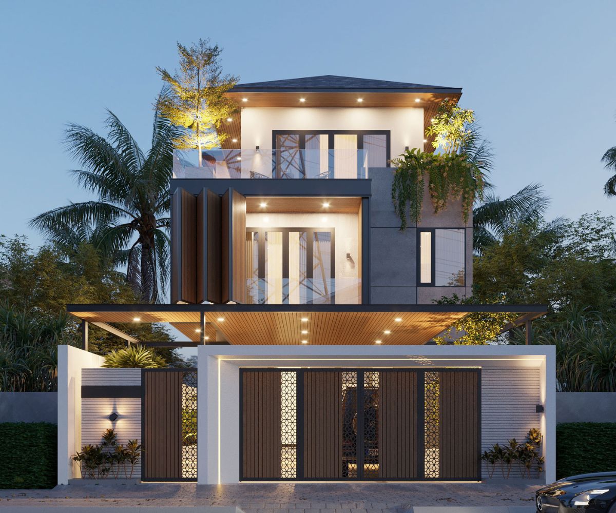 Báo giá thiết kế biệt thự quận 10 cập nhật mới nhất 2026 29 Chiều cao công trình giúp mở rộng không gian và tăng khả năng lấy sáng tự nhiên (Ảnh: Sưu tầm)