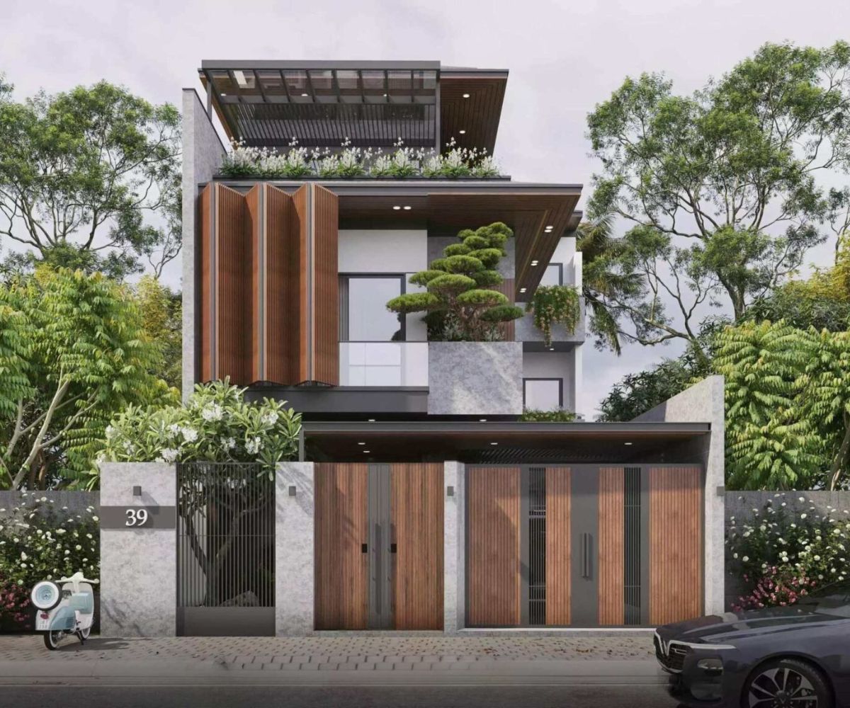 Báo giá thiết kế biệt thự quận 10 cập nhật mới nhất 2026 32 Sân vườn mini là giải pháp cân bằng giữa thiên nhiên và nhịp sống đô thị (Ảnh: Sưu tầm)