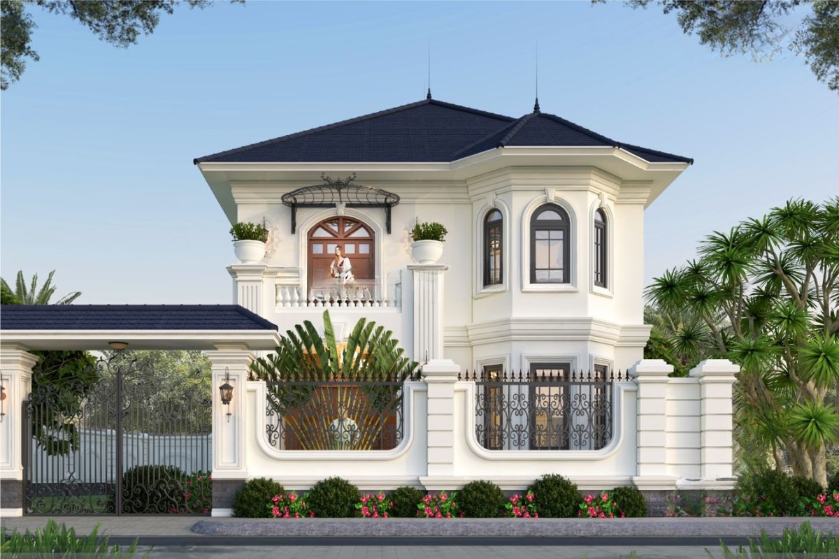Biệt thự 2 tầng 3 phòng ngủ phong cách châu Âu phù hợp với gia đình ít thành viên nhưng vẫn đề cao sự sang trọng và tiện nghi  (Ảnh: Sưu tầm)