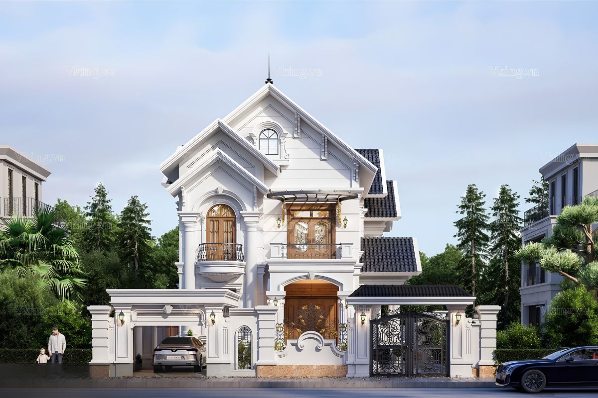 Thiết kế biệt thự 2 tầng châu Âu 3 phòng ngủ là lựa chọn lý tưởng cho gia chủ muốn một không gian sống vừa đủ, tinh tế và cao cấp  (Ảnh: Sưu tầm)
