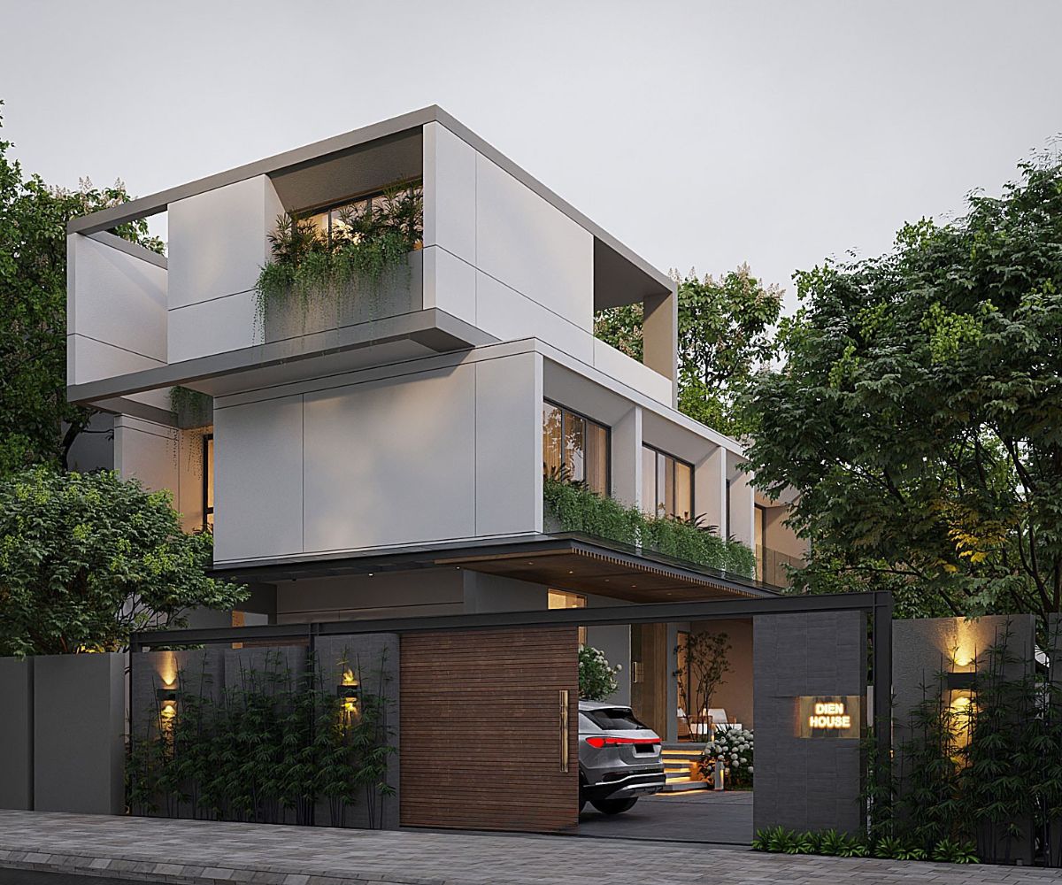 Mẫu biệt thự 3 tầng hiện đại 120m2 tối ưu kiến trúc, công năng và ngân sách xây dựng cho gia đình (Ảnh: Sưu tầm)