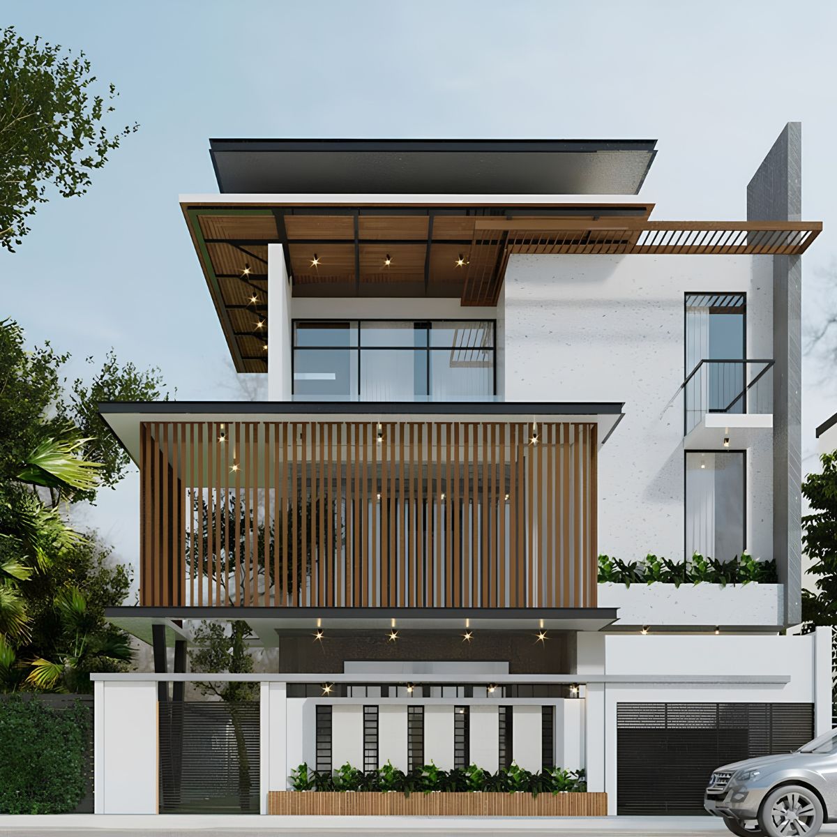 Biệt thự 3 tầng 120m2 4 phòng ngủ đáp ứng nhu cầu sinh hoạt của gia đình 4–6 thành viên (Ảnh: Sưu tầm)