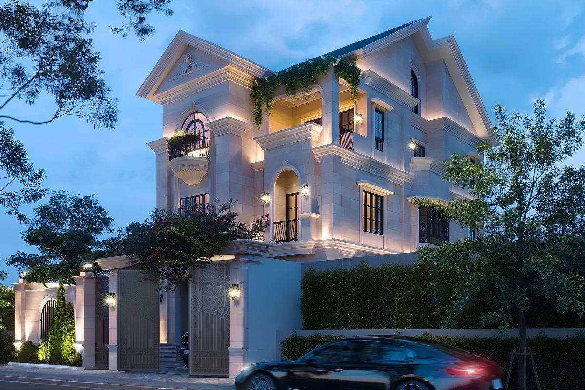 Biệt thự 3 tầng 6 phòng ngủ mái Thái mang vẻ đẹp duyên dáng, sang trọng nhưng vẫn gần gũi  (Ảnh: Sưu tầm)