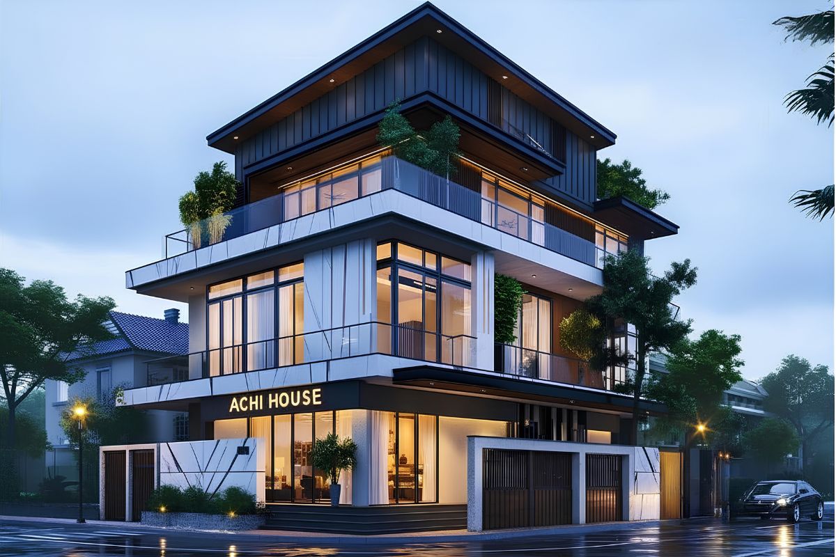 Lợi thế hai mặt thoáng giúp biệt thự 3 tầng mặt tiền đẹp nổi bật hơn trên phố và dễ tạo dấu ấn thương hiệu cá nhân  (Ảnh: Sưu tầm)
