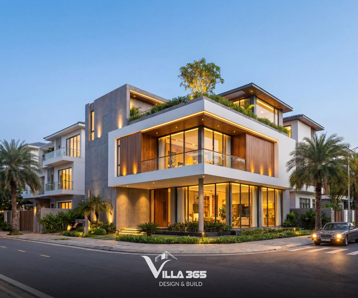 Chill Villa là minh chứng cho việc một ngôi nhà phố vẫn có thể mang tinh thần nghỉ dưỡng nếu biết tổ chức hợp lý hình khối, khoảng xanh và mặt nước 