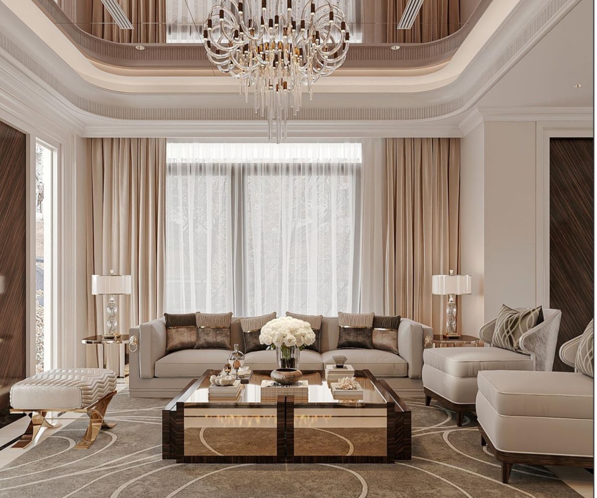 Sofa biệt thự nên có điểm tựa vững chắc và được bố trí hài hòa với cửa chính, luồng sáng, hướng gió để bảo đảm công năng và phong thủy  (Ảnh: Sưu tầm)