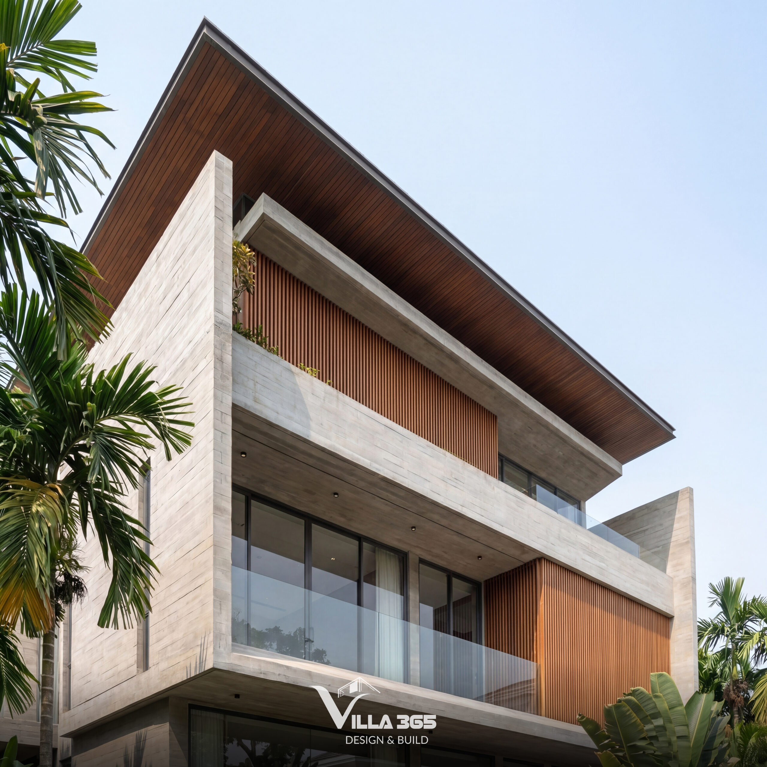 Sum Vầy Villa - Vẻ đẹp thô mộc của ngôi nhà ba thế hệ 4 Bê tông trần gợi lại ký ức về những ngôi nhà vữa thô trong ký ức