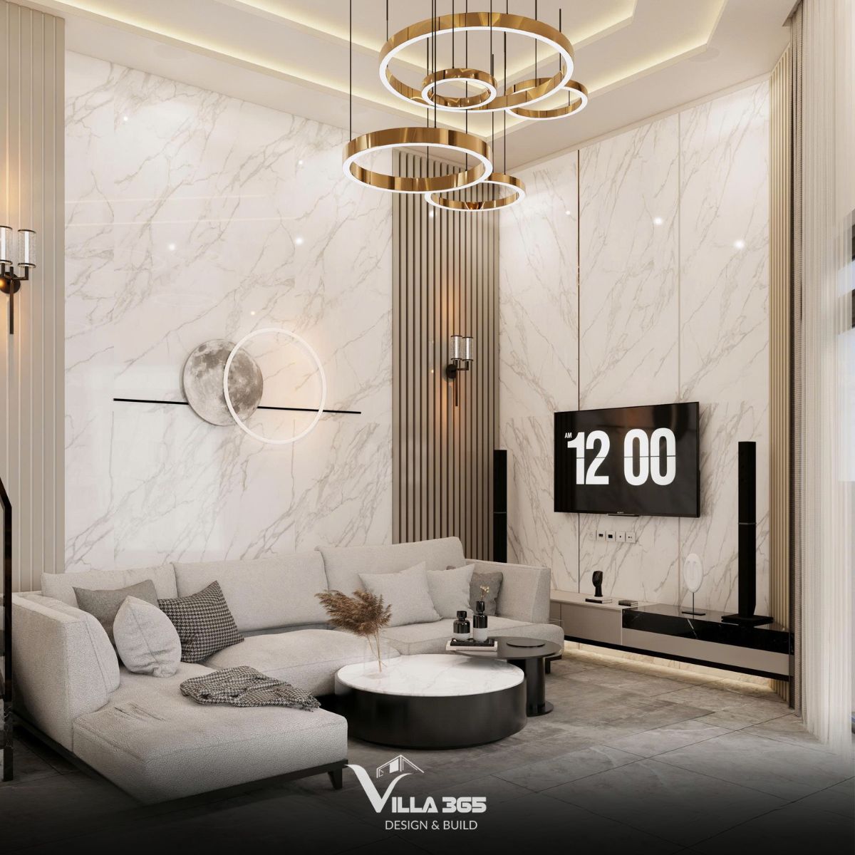 Ánh sáng tại Đan Villa được tổ chức theo nhiều lớp, trong đó ánh sáng chức năng, ánh sáng trang trí và ánh sáng hắt bổ trợ lẫn nhau 