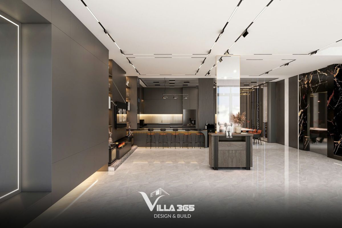 Thiết kế nội thất Dual Villa – Giải pháp tổ chức không gian kép cho gia chủ làm việc tại nhà 2 Thay vì những ranh giới cứng nhắc, Dual Villa phân chia công năng bằng nội thất, ánh sáng và những chuyển tiếp nhẹ nhàng trong không gian