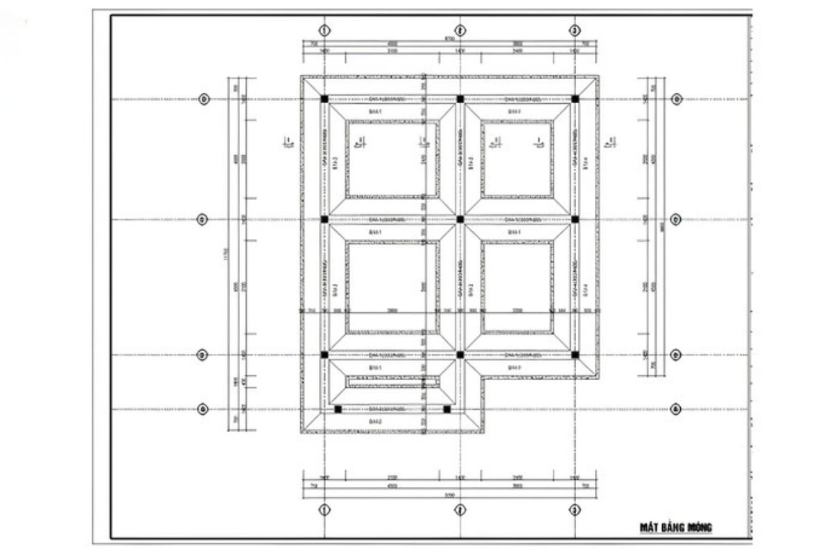 Cốt thép bản móng, thép dầm, thép đai và thép chờ cần được bố trí đúng bản vẽ để đảm bảo khả năng chịu lực của móng băng nhà dân (Ảnh: Sưu tầm)