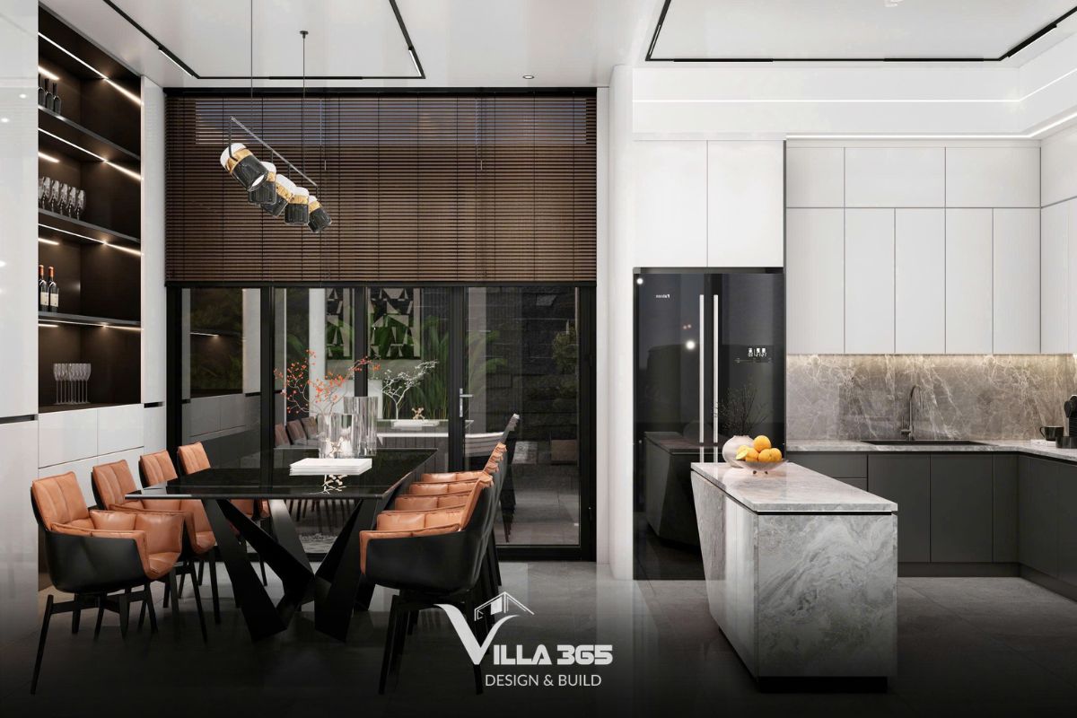 Các mảng trắng được bố trí có chủ đích nhằm phản chiếu ánh sáng và làm nổi bật cấu trúc nội thất