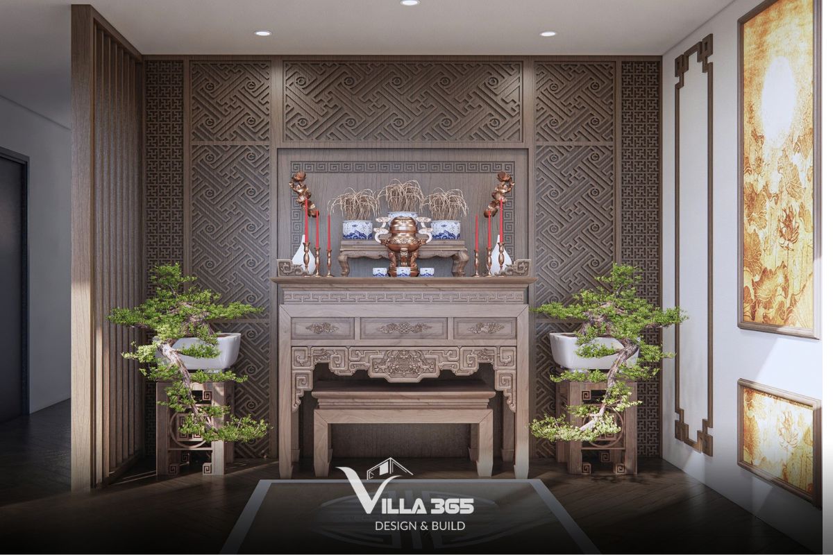Thiết kế nội thất The Unfolding Villa - Cuộc chơi của những gam màu trung tính 14 Những hoa văn cách điệu truyền thống giúp giá trị văn hóa gia đình hiện diện tự nhiên trong không gian đương đại