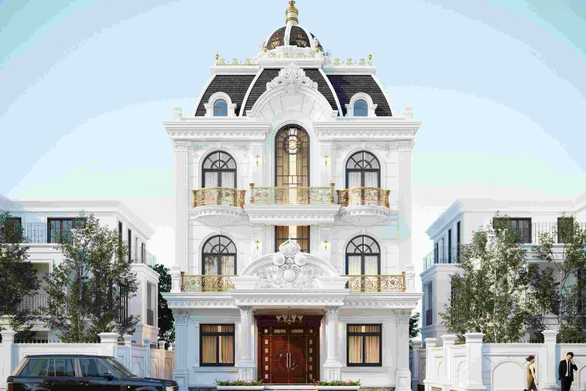 Biệt thự tân cổ điển mái Mansard nổi bật với vẻ đẹp bề thế, sang trọng và đậm dấu ấn kiến trúc châu Âu. ( Ảnh: Sưu tầm )