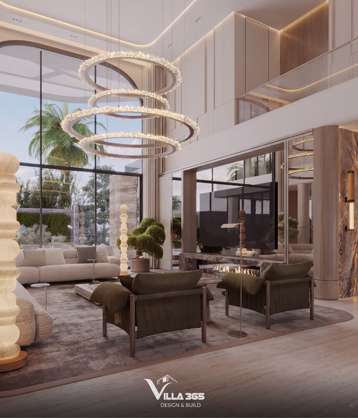 Thiết kế nội thất Giao Villa: Không gian giao hòa giữa vẻ đẹp đương đại và nếp nhà truyền thống 2 Thiết kế phòng khách thoáng sáng và ấm cúng dành cho gia đình đông thành viên