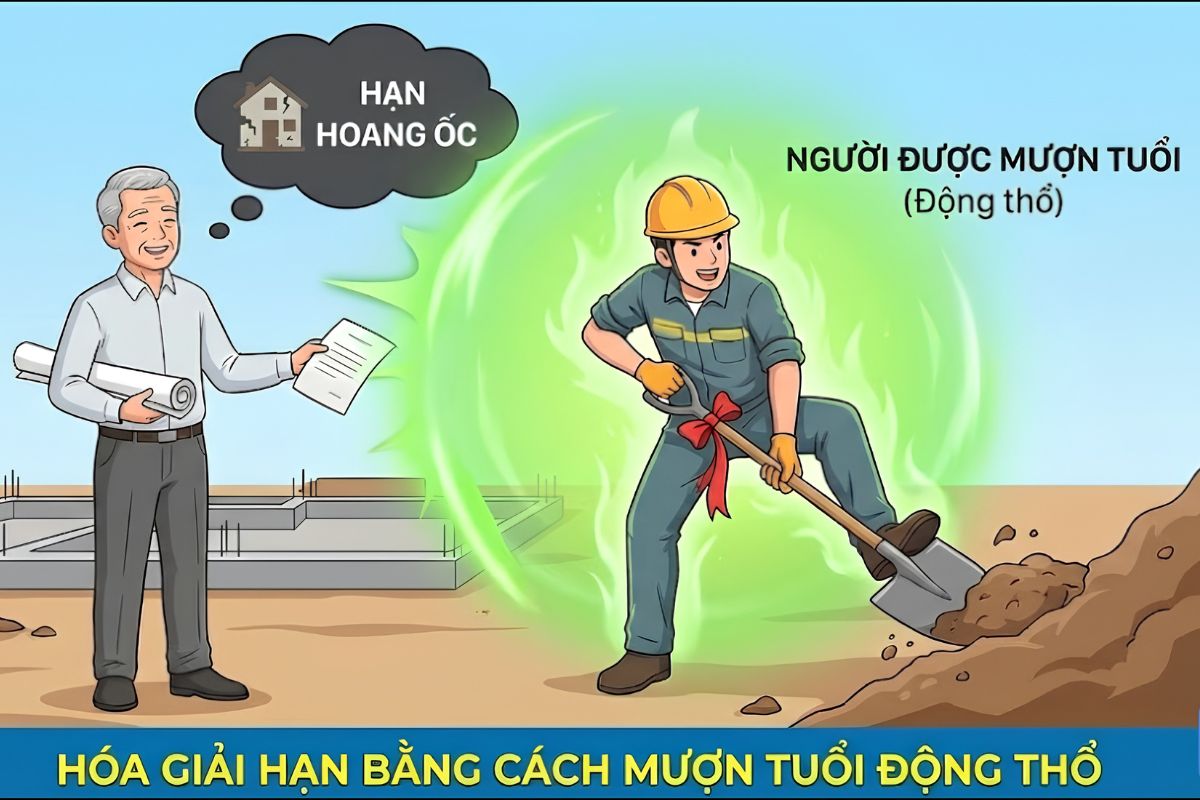 Mượn tuổi làm nhà là giải pháp phổ biến khi gia chủ muốn khởi công trong năm phạm cung Hoang Ốc xấu (Ảnh: Sưu tầm)