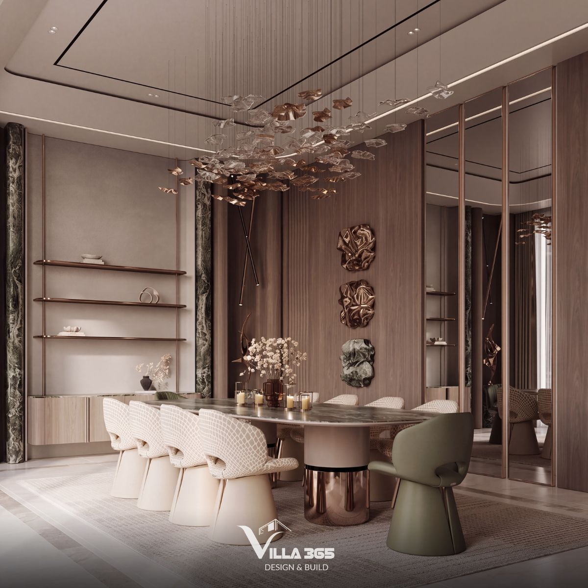 Thiết kế nội thất Eco Luxe Villa - Nốt trầm tĩnh lặng giữa lòng phố biển 7 Việc hạn chế vách ngăn giúp thiết kế nội thất biệt thự hiện đại trở nên rộng thoáng và giàu tính kết nối hơn