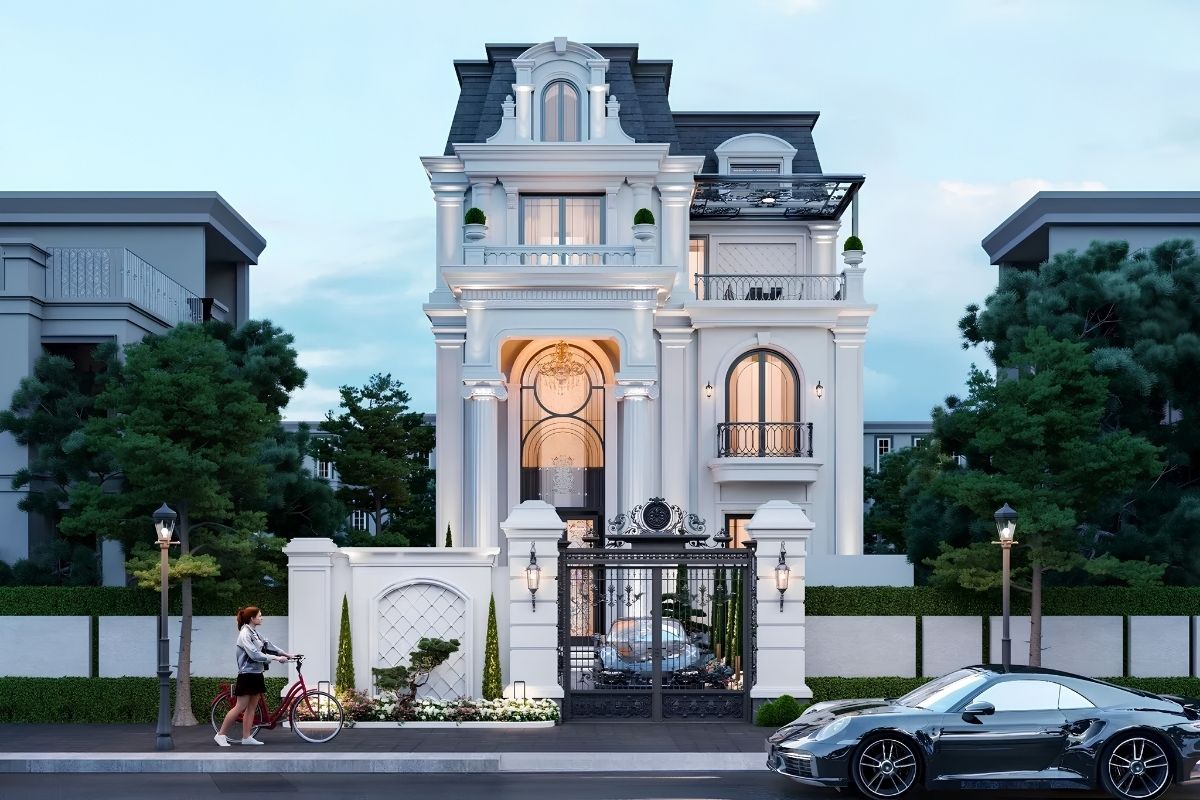 Báo giá dịch vụ thiết kế biệt thự Cần Thơ mới nhất 2026 7 Thiết kế biệt thự 3 tầng Cần Thơ giúp gia tăng diện tích sử dụng trên khu đất phố mà vẫn phân chia công năng khoa học (Ảnh: Sưu tầm)
