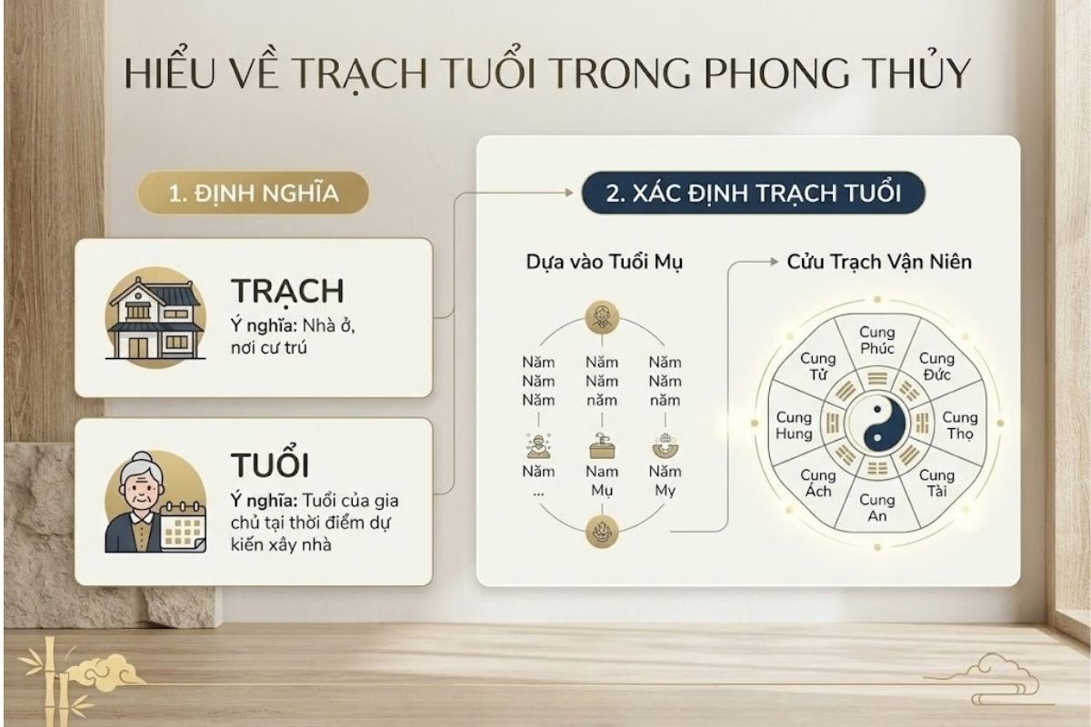 Hiểu đúng trạch tuổi là gì trong phong thủy giúp gia chủ biết cách đối chiếu tuổi mụ với 9 cung trong Cửu Trạch Vận Niên  (Ảnh: Sưu tầm)